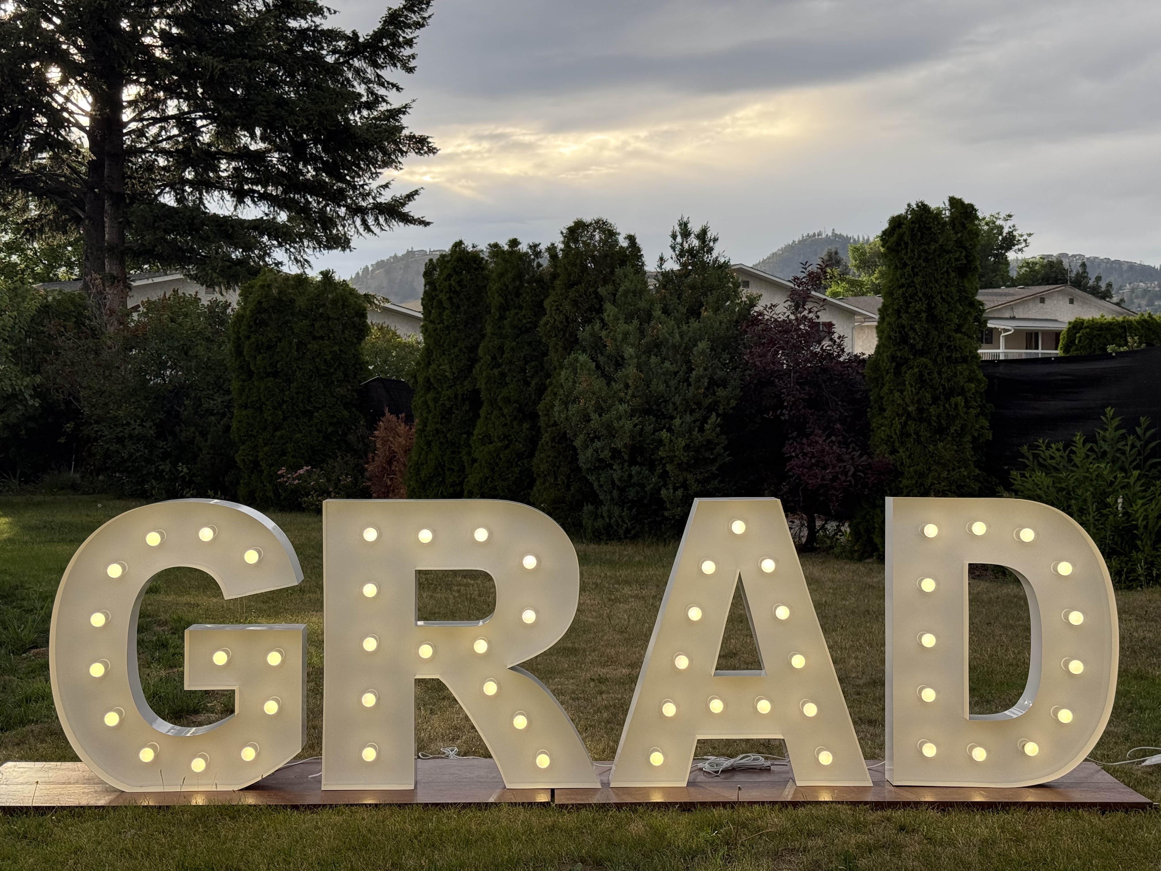 GRAD light-up marquee letters
